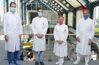 Erfolgreiche Premiere: (v.l.) Prof. Dr. Volker Rudolph, Dr. Kai Friedrichs, Prof. Dr. Sabine Bleiziffer und Prof. Dr. Jan Gummert (Foto Marcel Mompour).