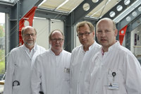 Sie zählen zu den Besten: Gleich vier im HDZ NRW tätige Spezialisten werden von der aktuellen Focus-Ärzteliste benannt: (v.l.) Dr. Siegfried Eckert, Prof. Dr. Dieter Horstkotte, Prof. Dr. Jan Gummert und Dr. Johannes Steinhard (Foto Armin Kühn).